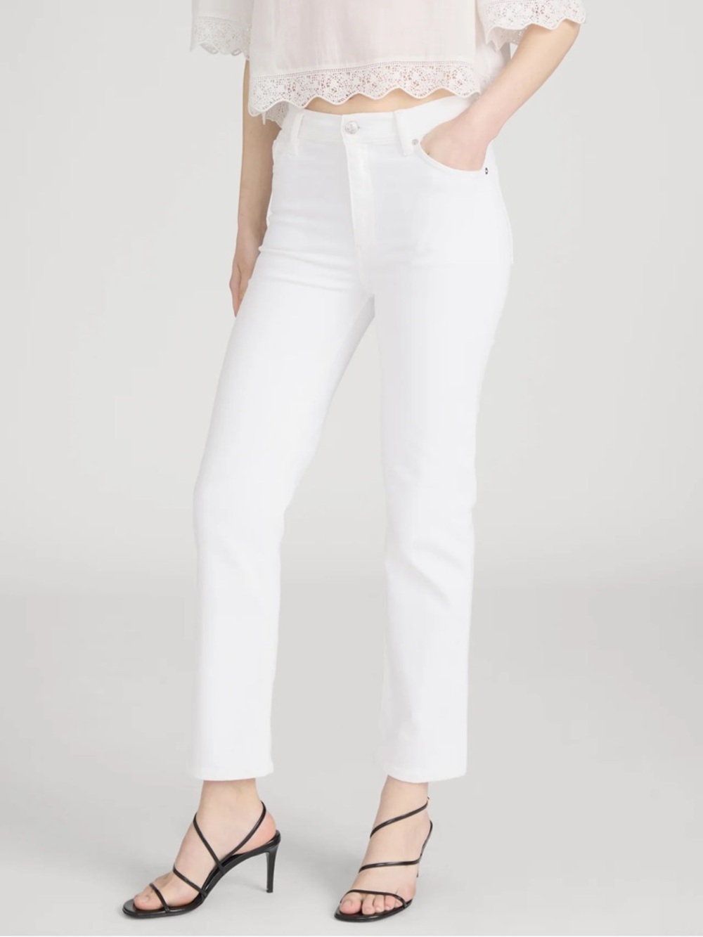 Frame Denim Le Sleek Straight Jeans in White